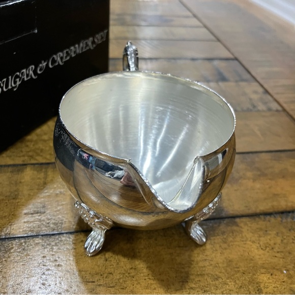 Vintage | Elegance | Silver Plated Sugar and creamer set - Picture 3 of 14
